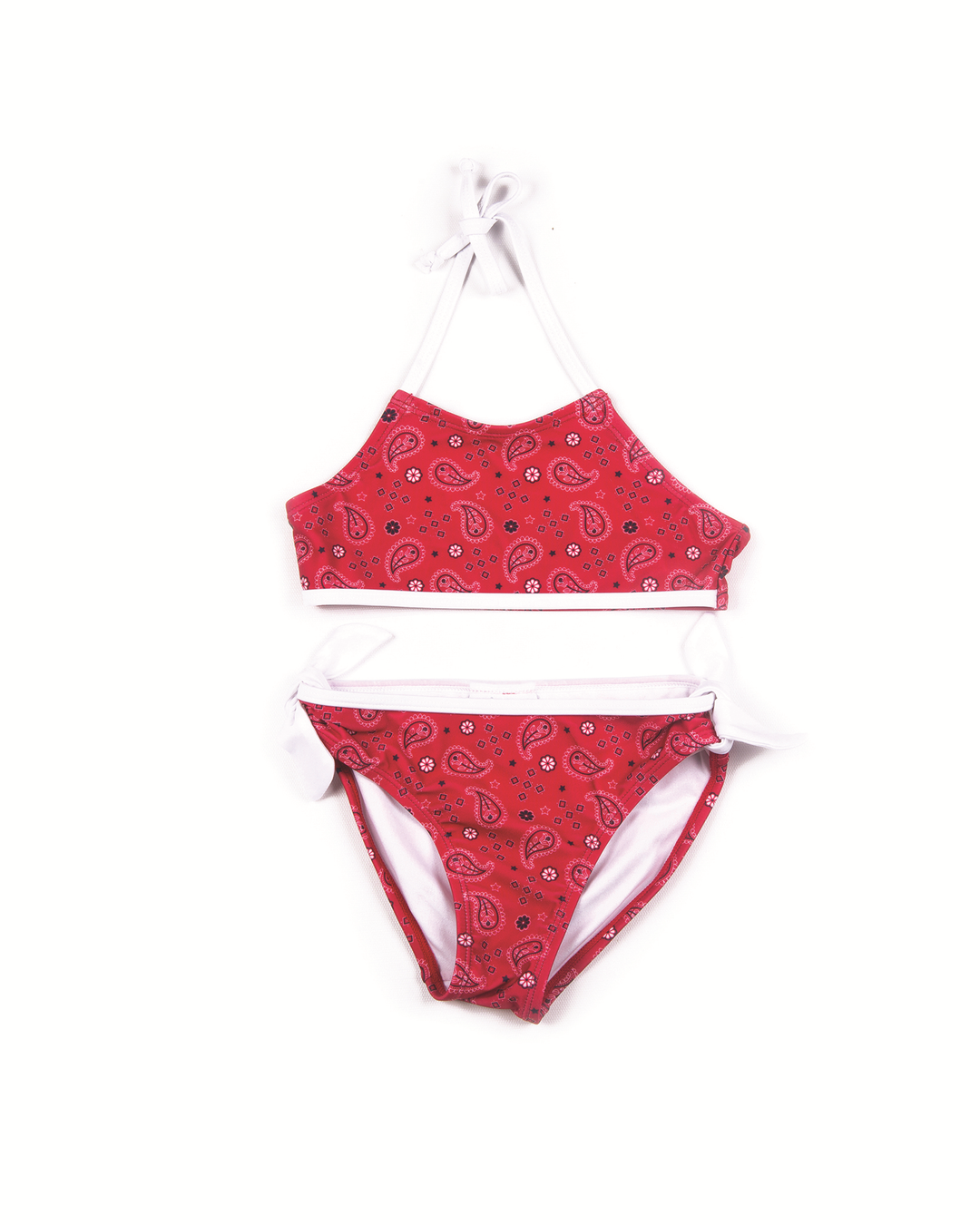 TRAJE DE BAÑO, Traje de baño de dos piezas con estampado para niña.