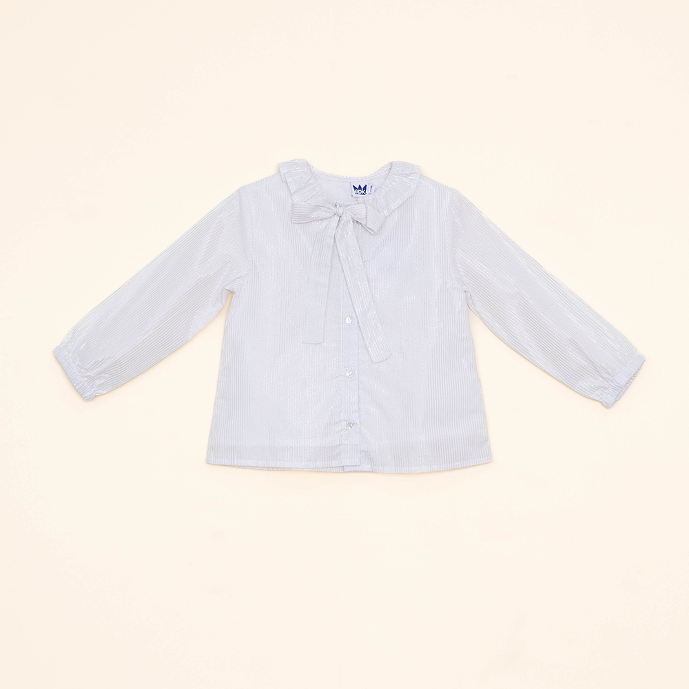 Blusa Con Rayas Plateadas Para Bebé Niña
