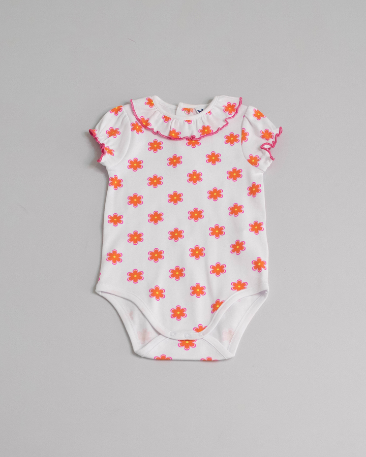 Body de algodón con estampado de flores