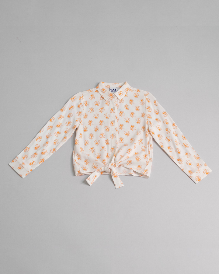 Camisa de popelina con estampado floral