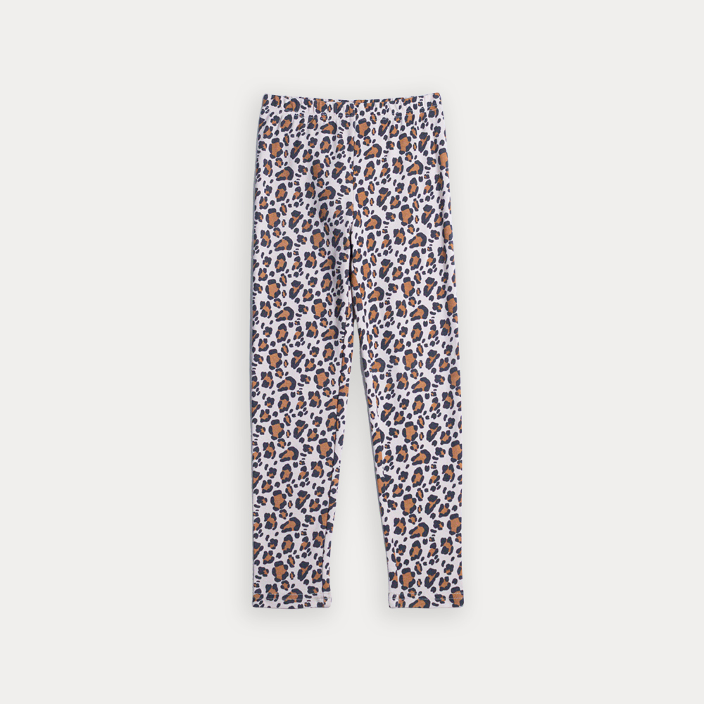 Legging De Algodón Con Estampado De Leopardo Para Niña