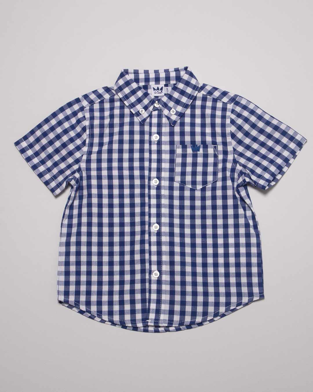 Camisa manga corta de cuadros