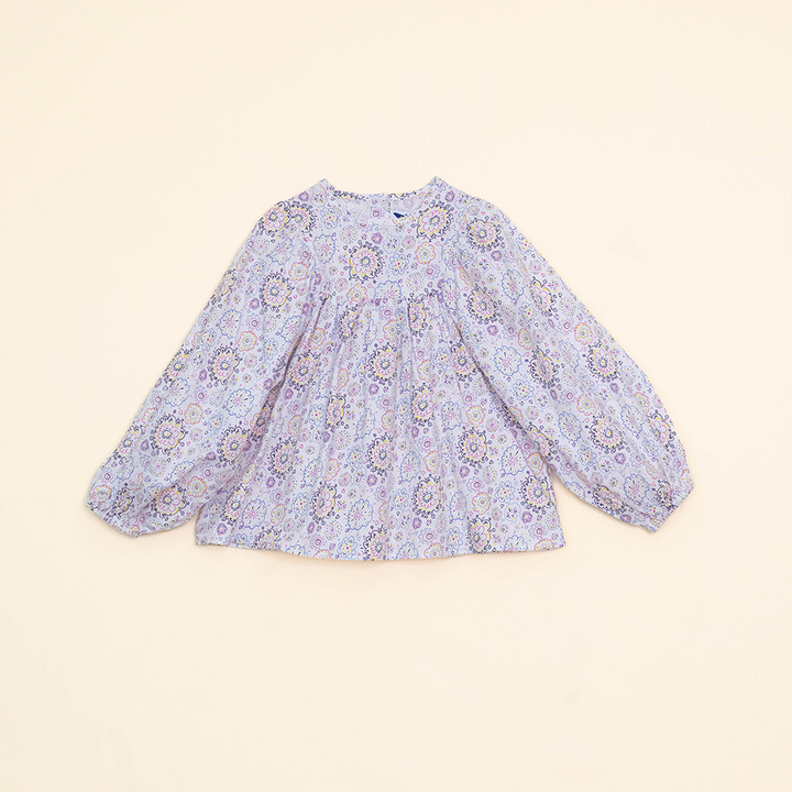 Blusa de Flannel  Manga Larga con Estampado Multicolor para Niña