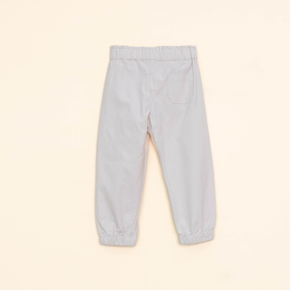 Pantalón Color Crema con elástico para Bebé Niña