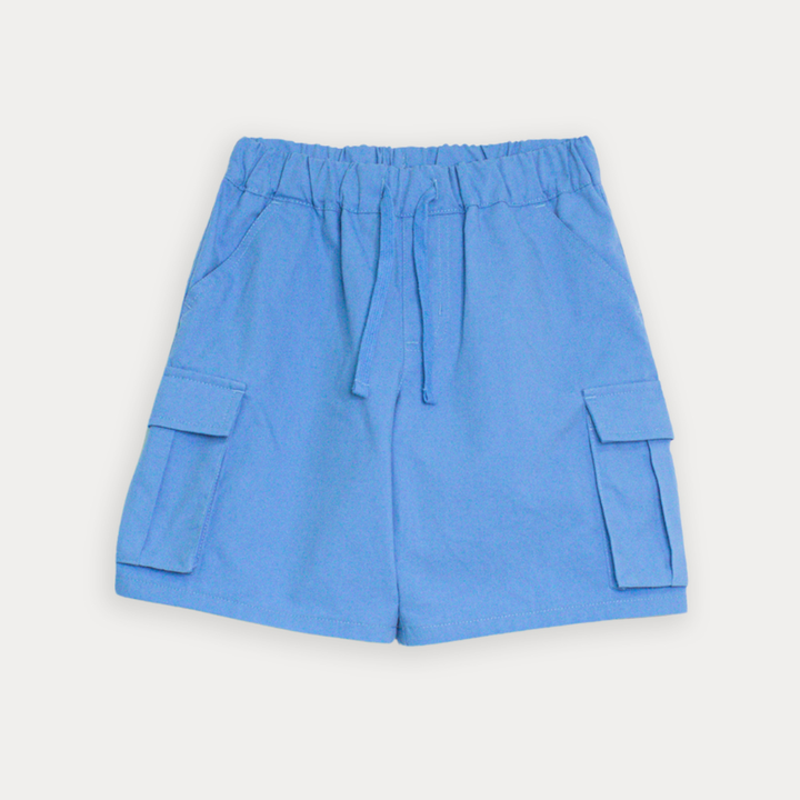Short De Twill Ligero Azul Para Niño