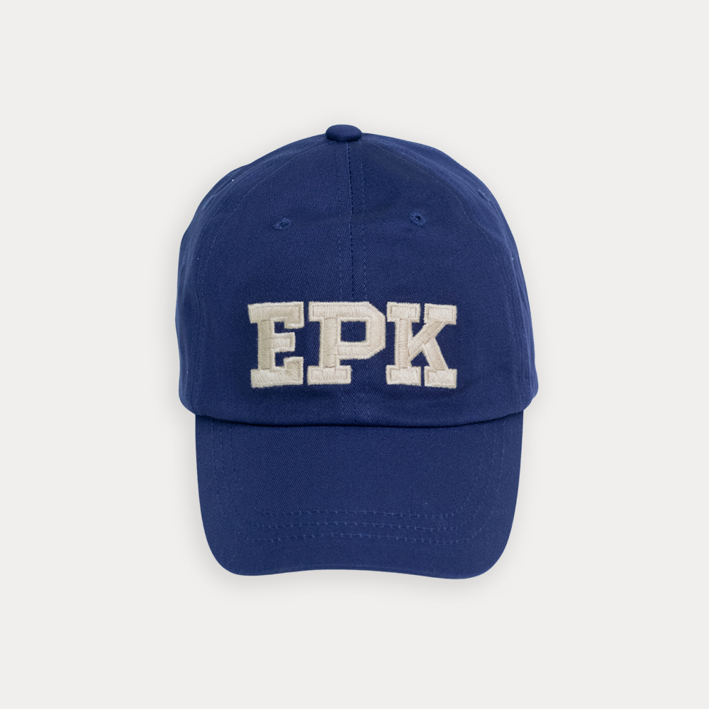 Gorra De Twill Azul Marino Con Bordado Epk En Amarillo Claro Para Niño