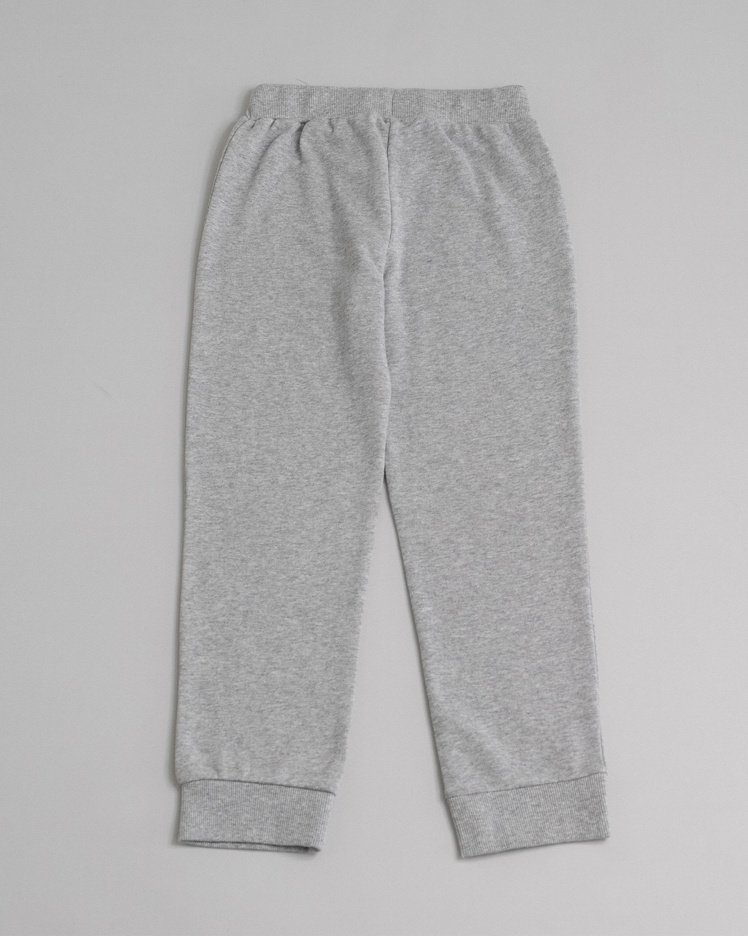 Pantalón gris de algodón con ajustador