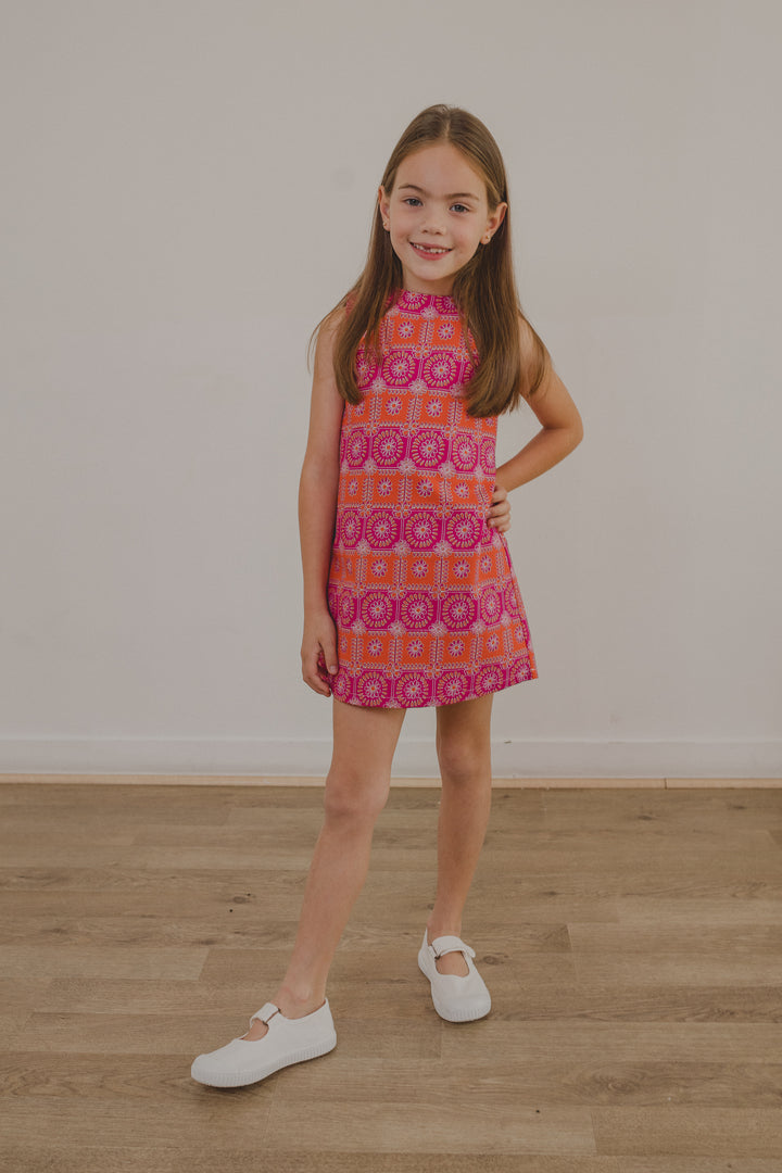 Vestido multicolor de piquet
