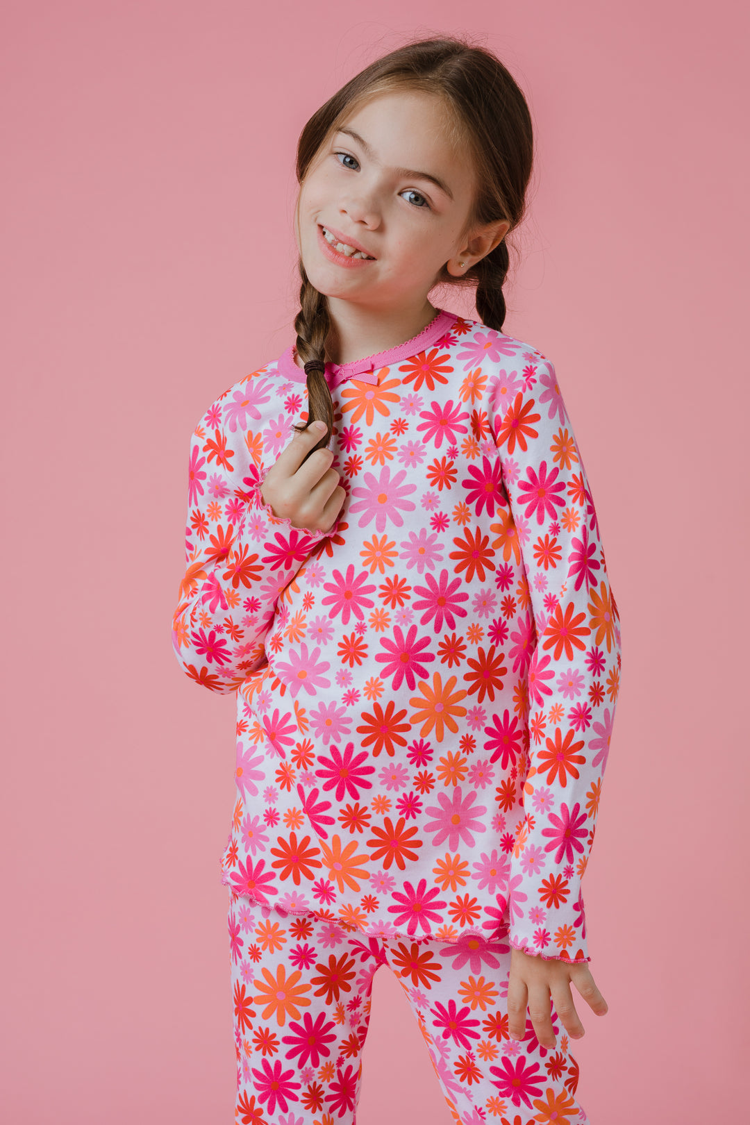 Pijama de flores multicolor