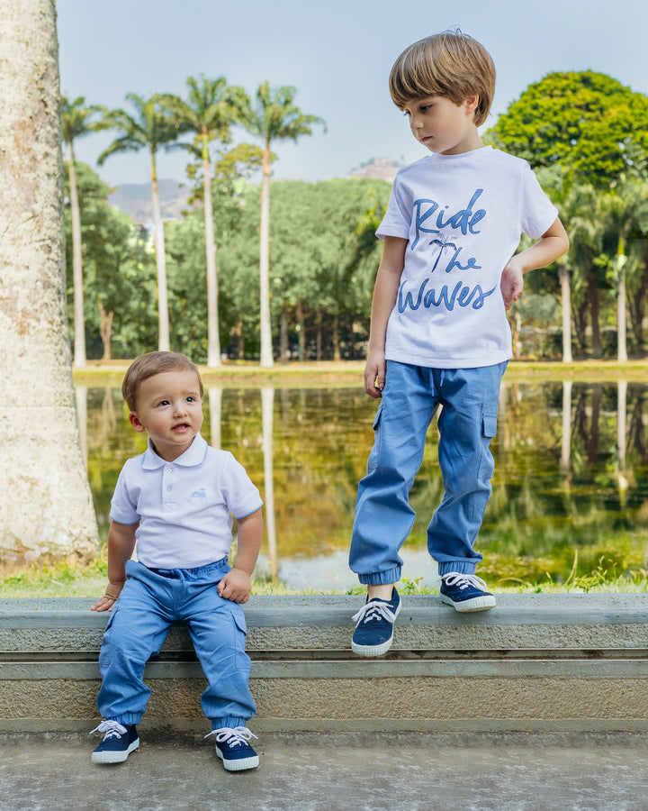 Pantalón cargo azul para Niño