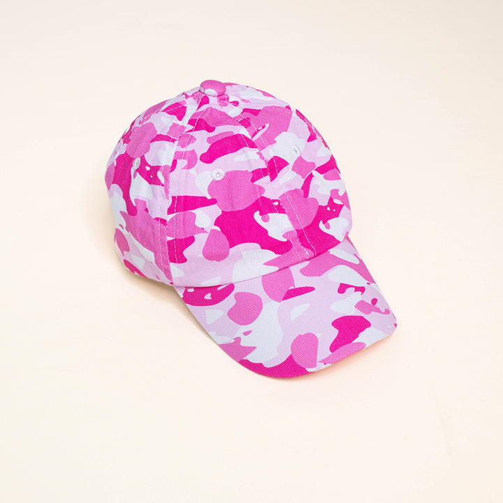 Gorra con Estampado Rosado de Camuflaje para Niña