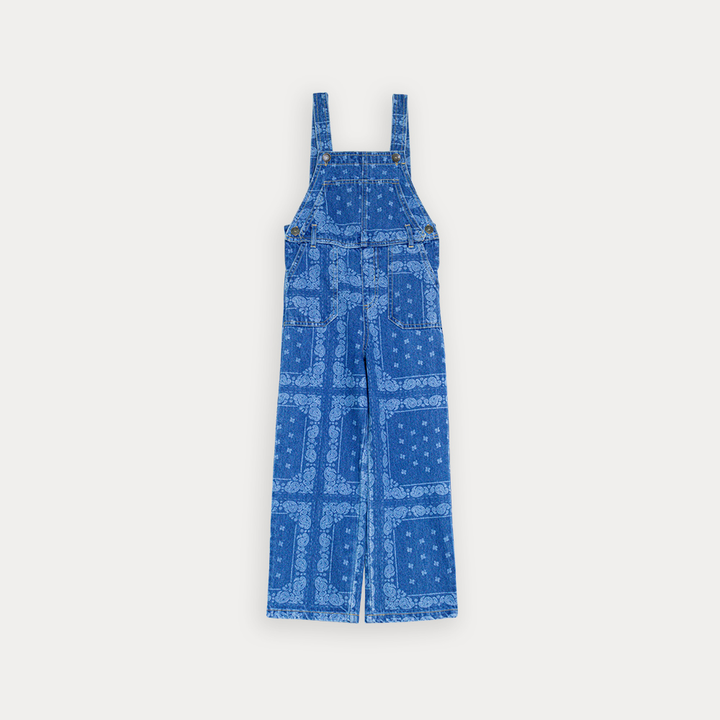 Braga De Jean Azul Oscuro Con Estampado De Bandana Para Niña