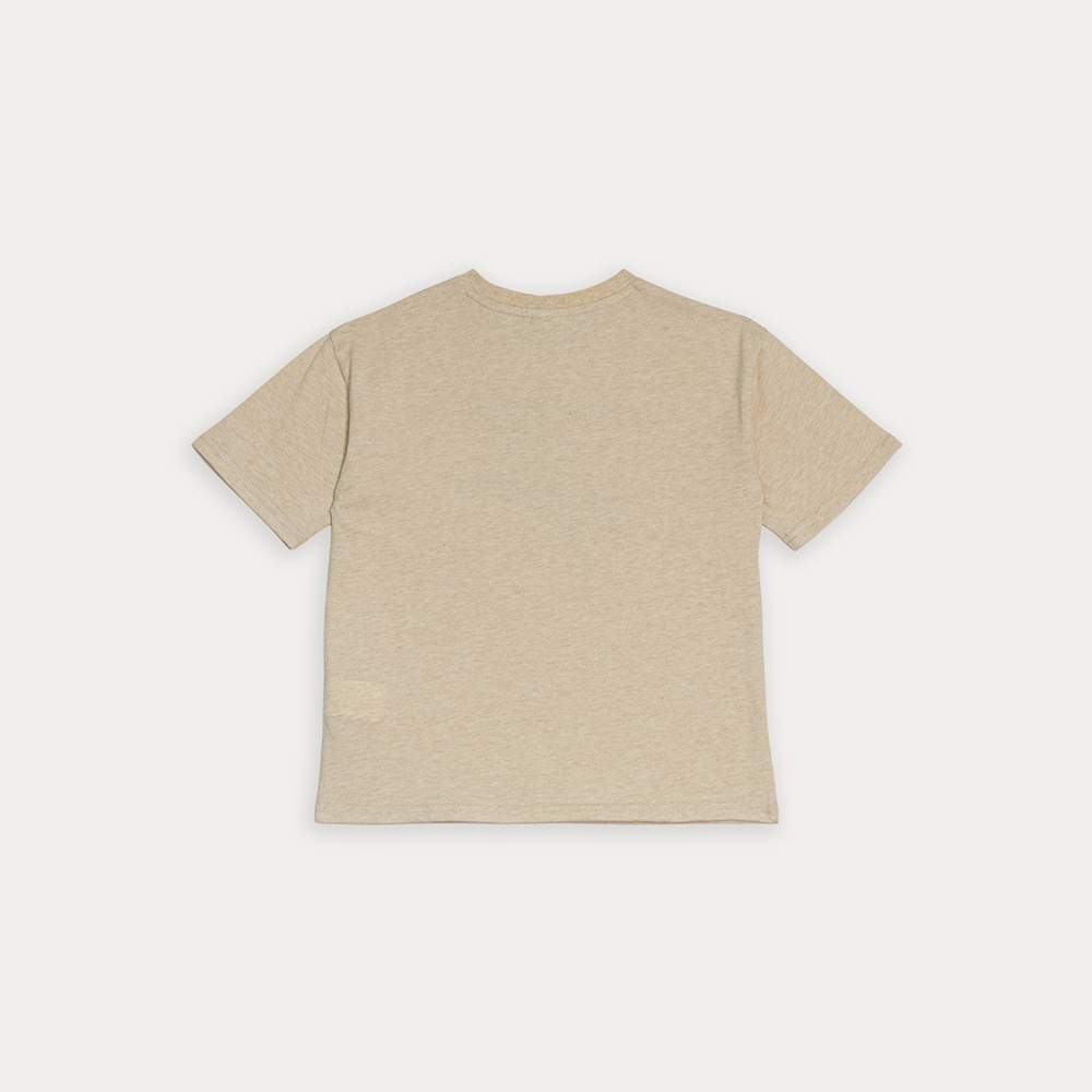 Franela De Algodón Amarillo Claro Con Gráfico Vaquero Para Niño