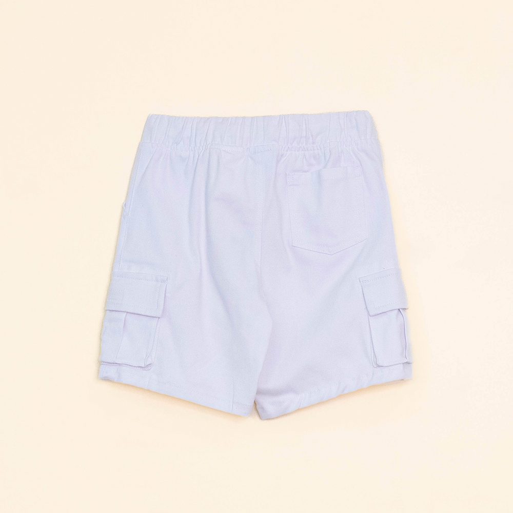 Short Blanco de Algodón Cargo para Niño