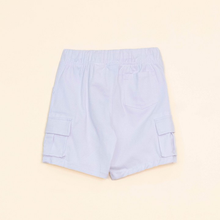 Short Blanco de Algodón Cargo para Niño