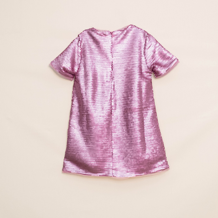 Vestido Rosado de Lentejuelas para Niña