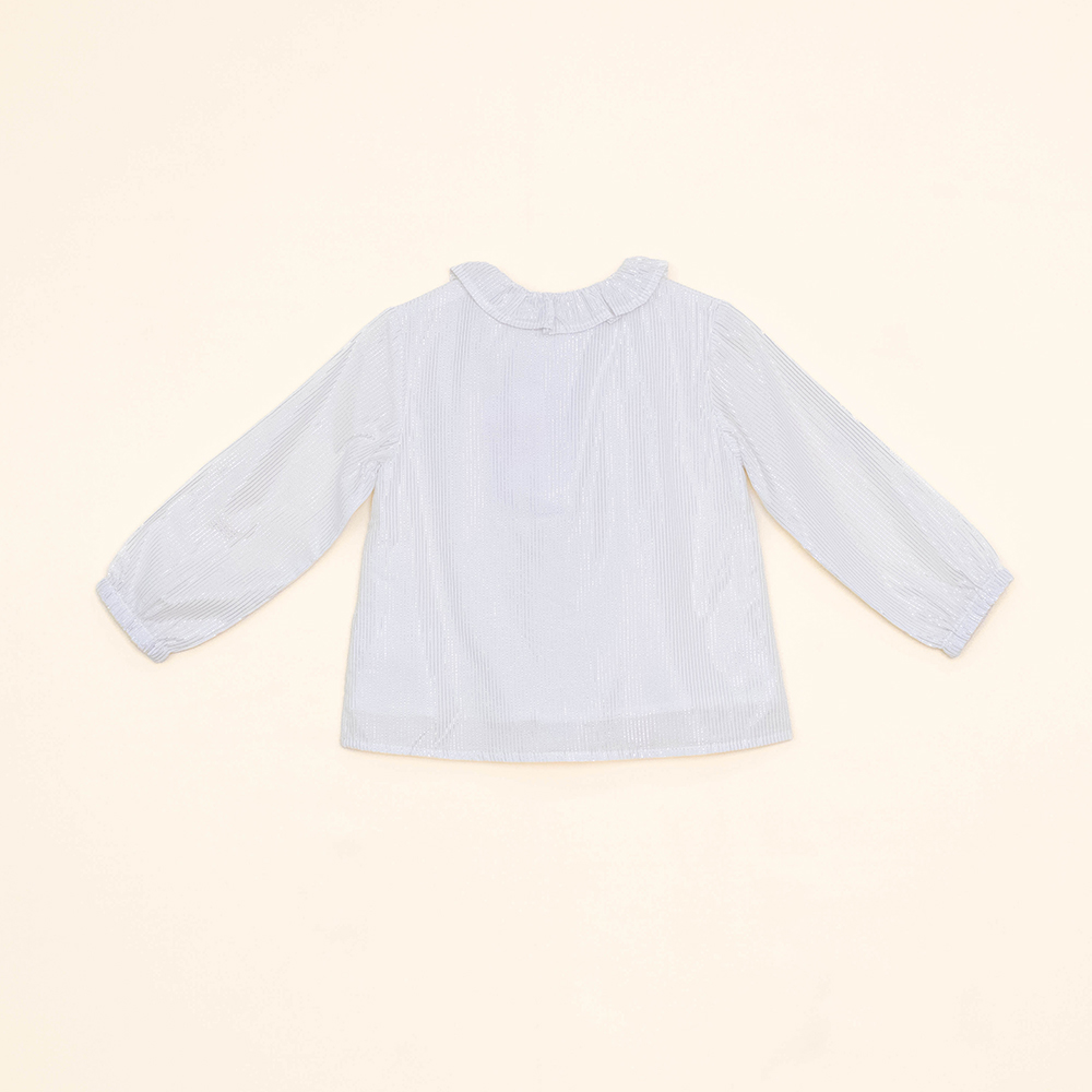 Blusa Con Rayas Plateadas Para Bebé Niña