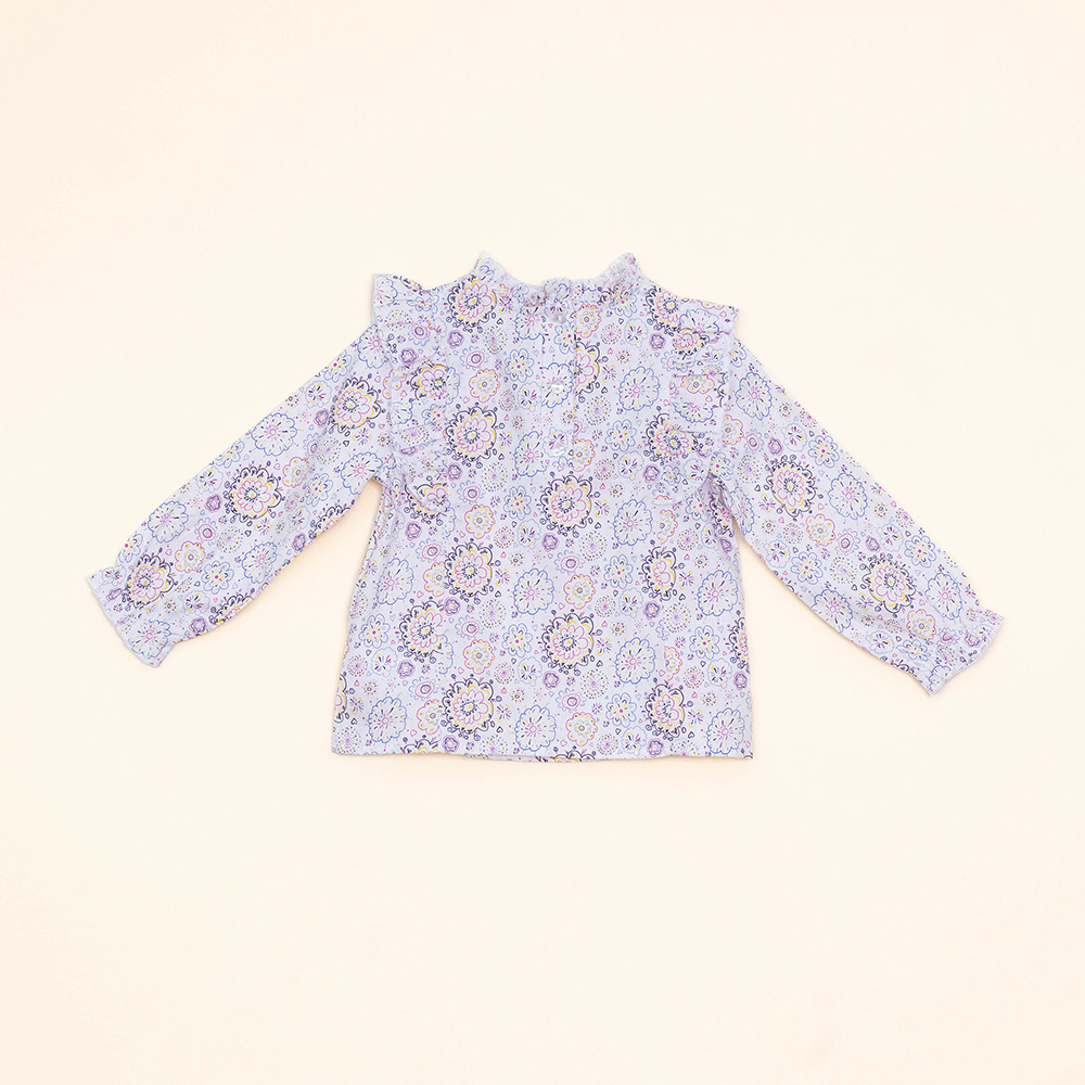 Blusa Manga Larga con Estampado Multicolor para Bebé Niña