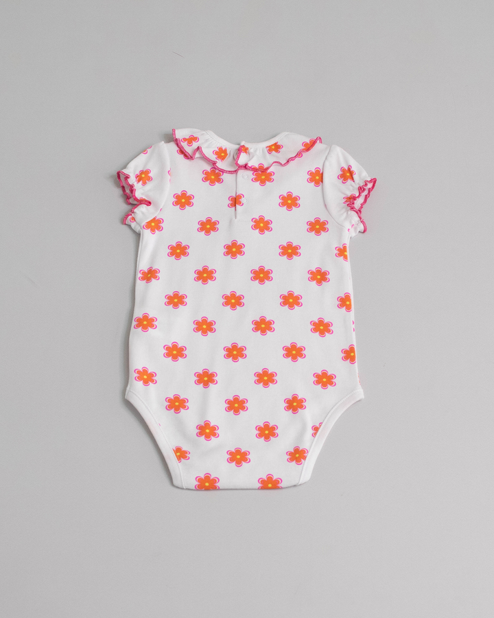Body de algodón con estampado de flores
