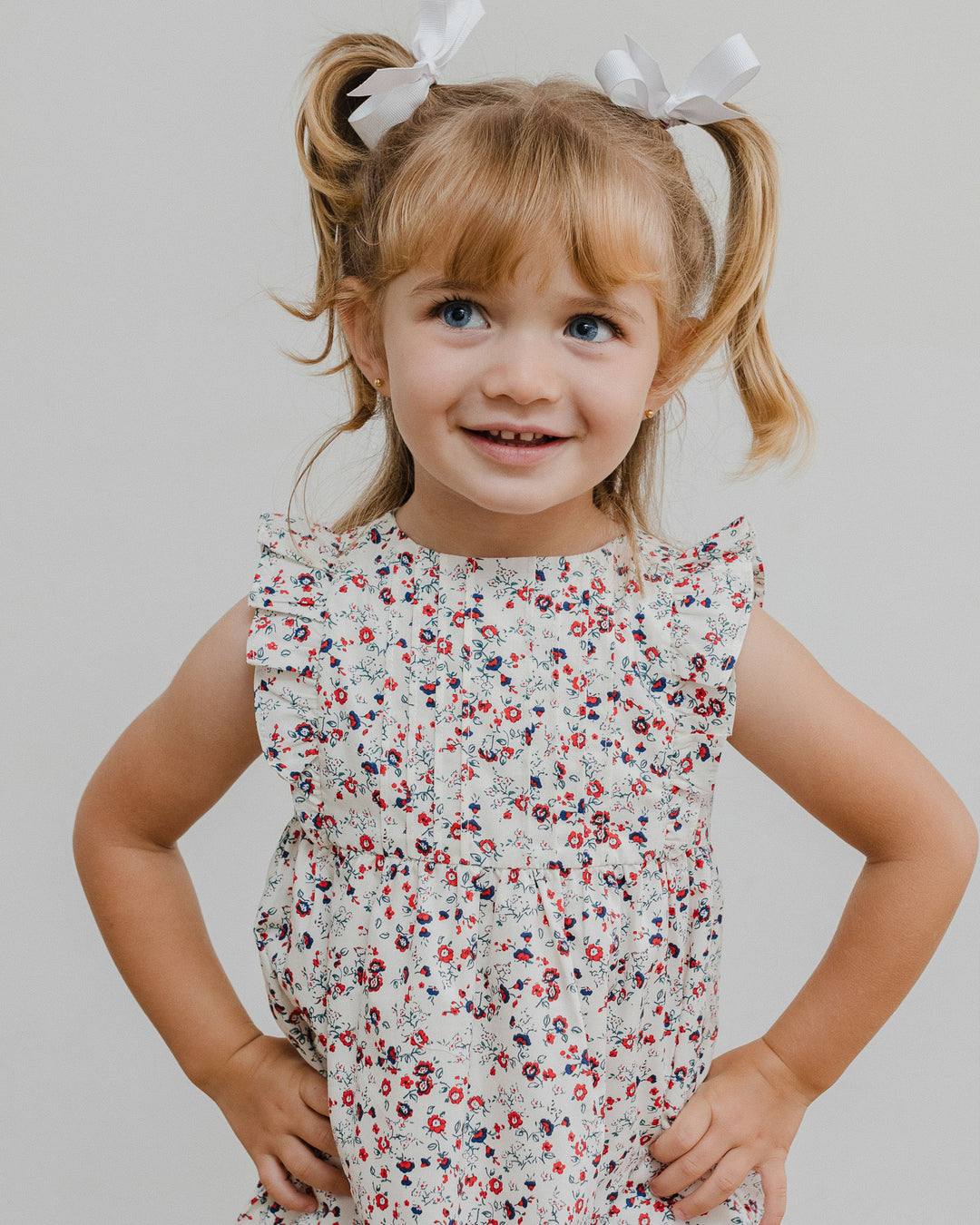 Vestido de popelina con estampado floral