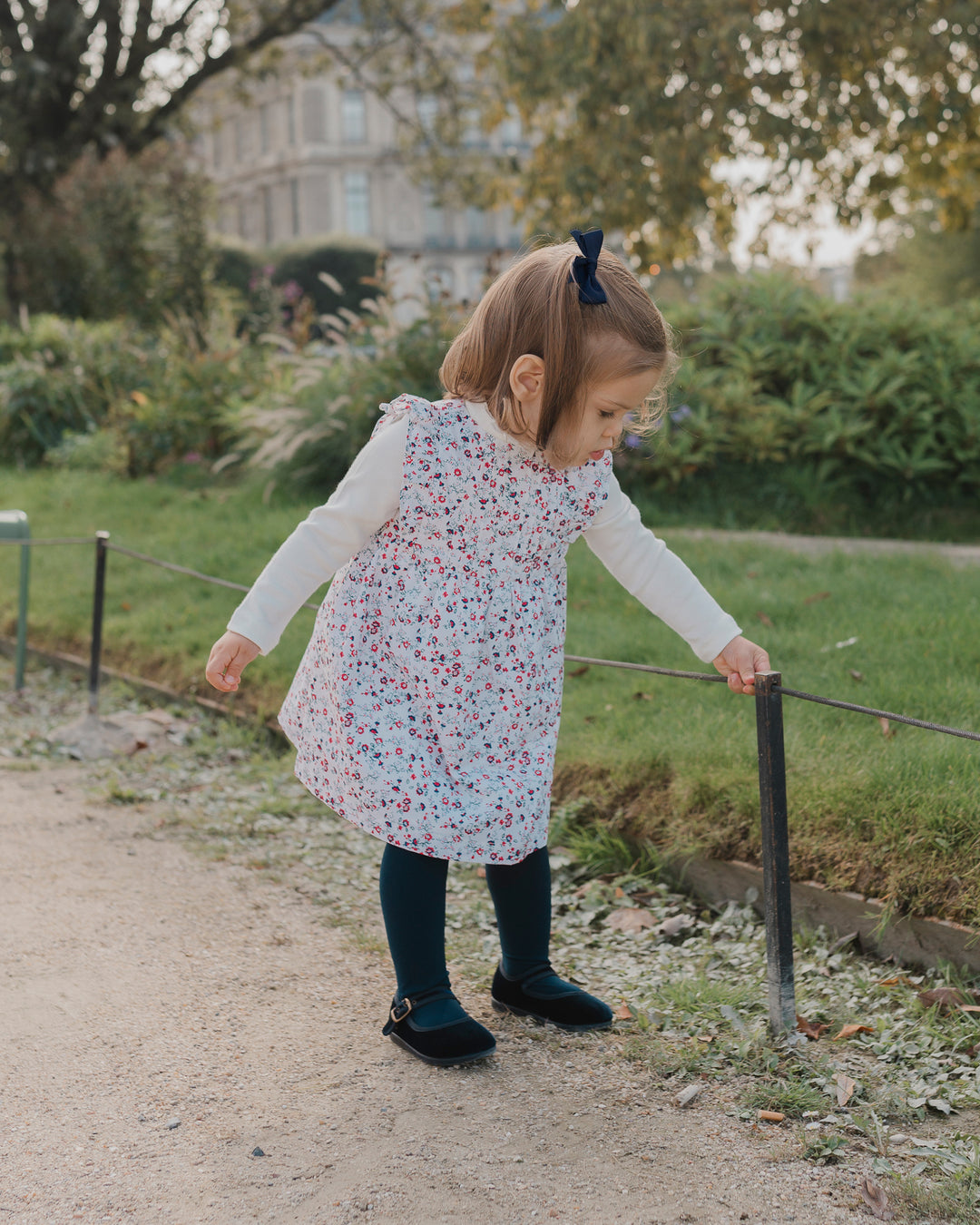 Vestido de popelina con estampado floral