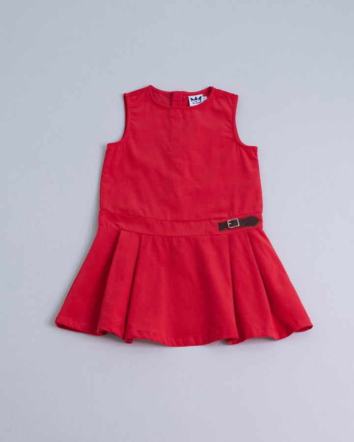 Vestido rojo de corduroy