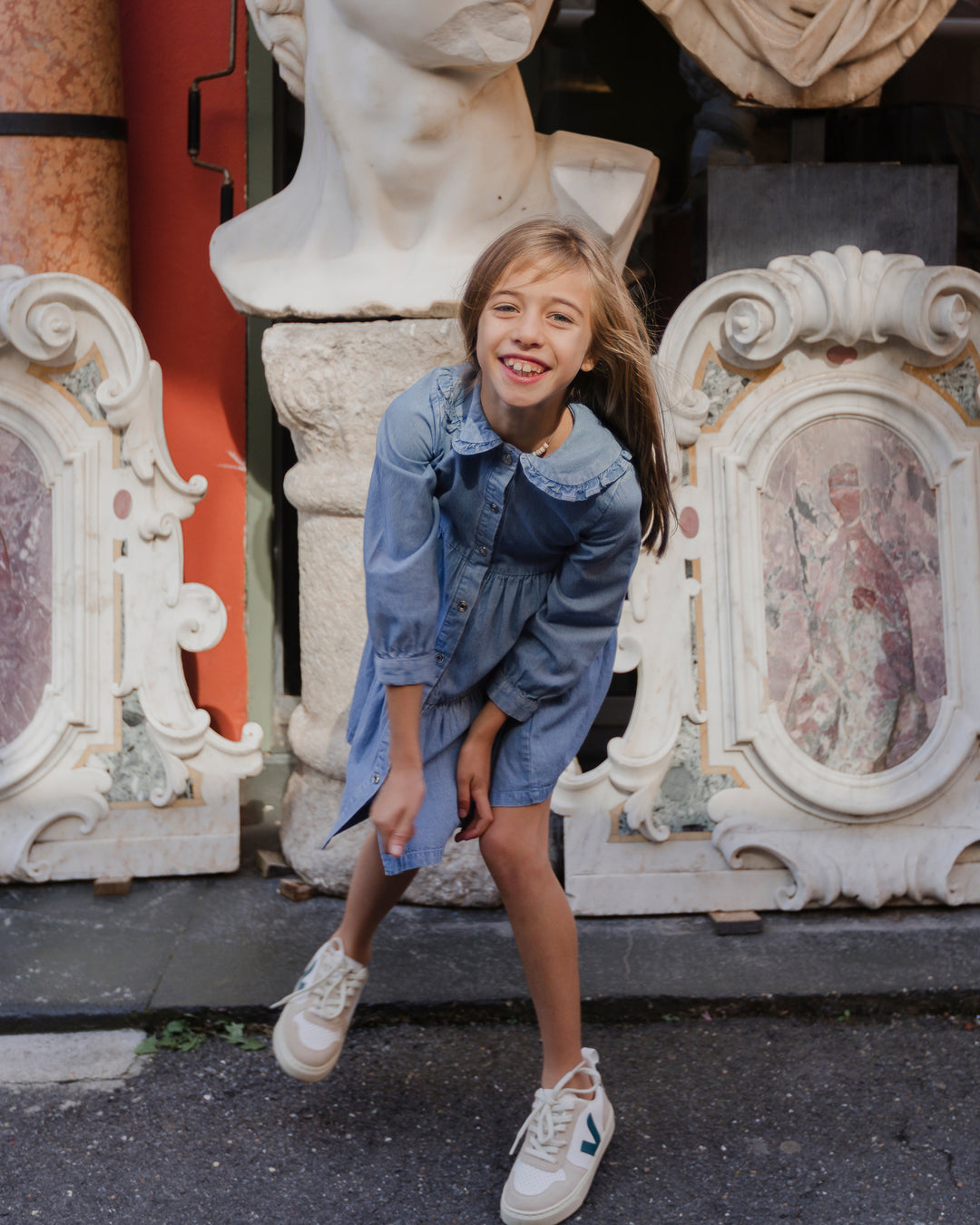 Vestido de chambray, Jeans