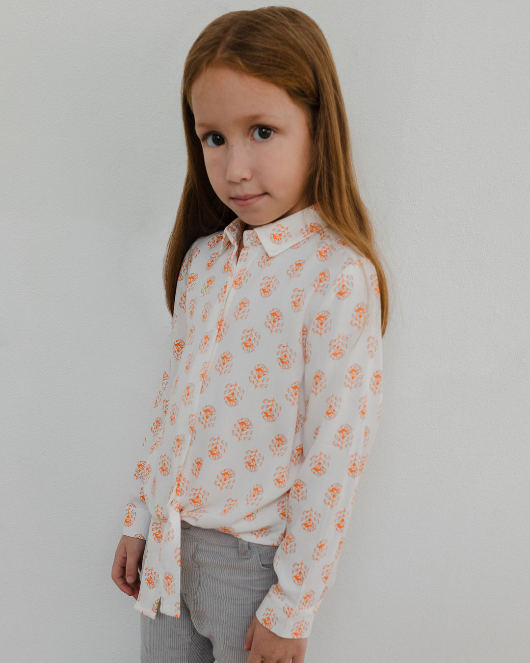 Camisa de popelina con estampado floral