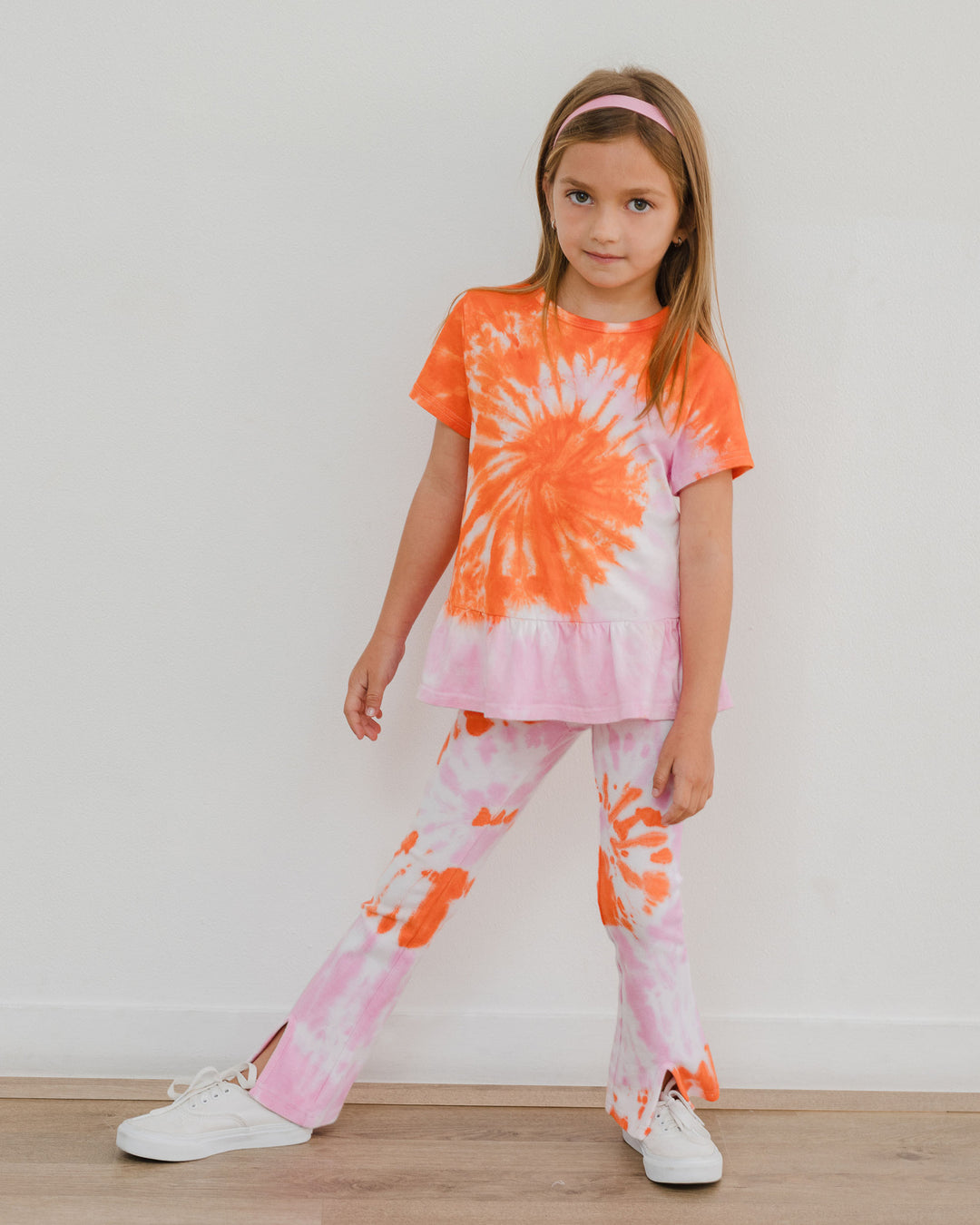 Legging de algodón teñido con aberturas