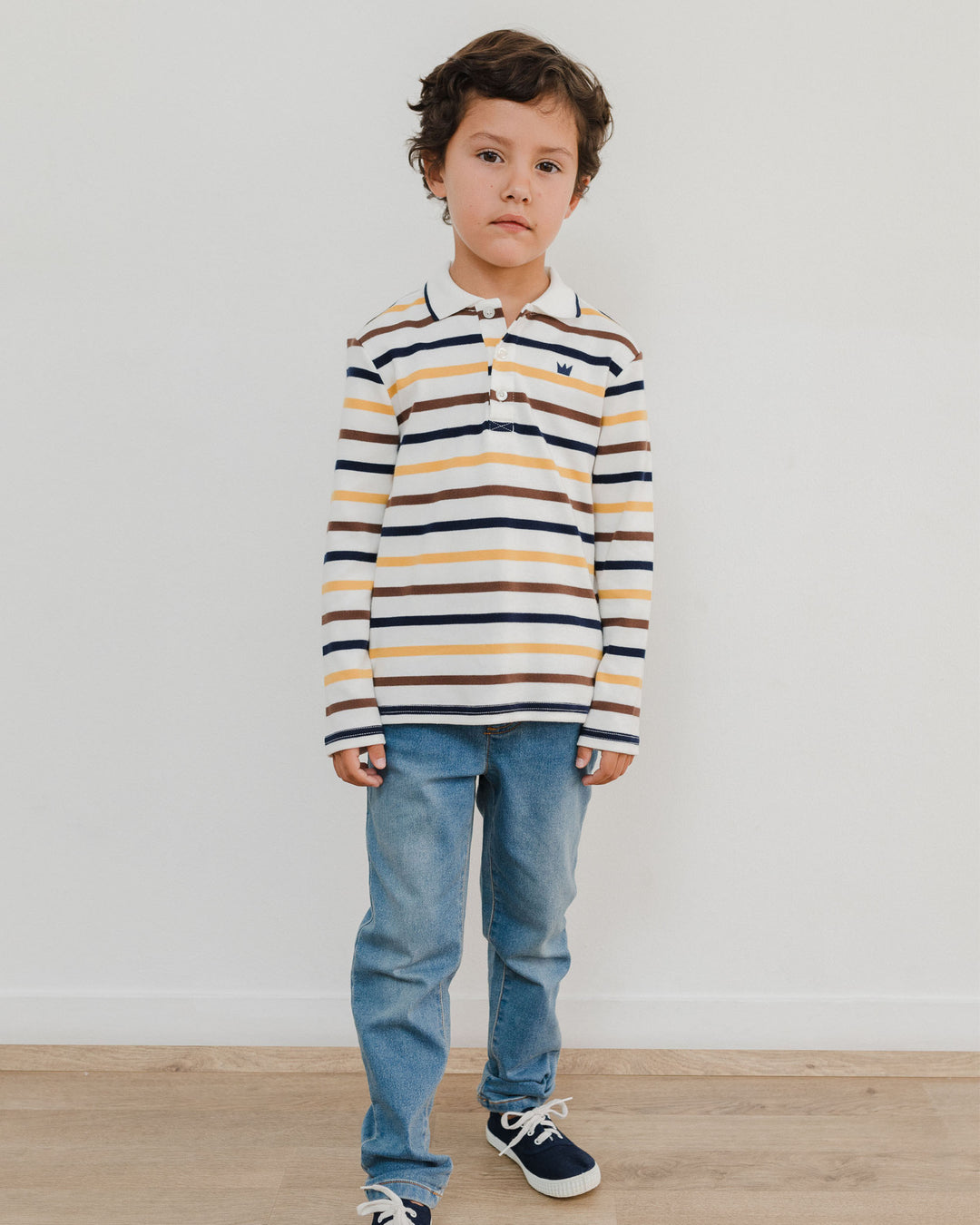Chemise de algodón a rayas
