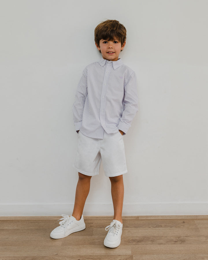 Short blanco con ajustador