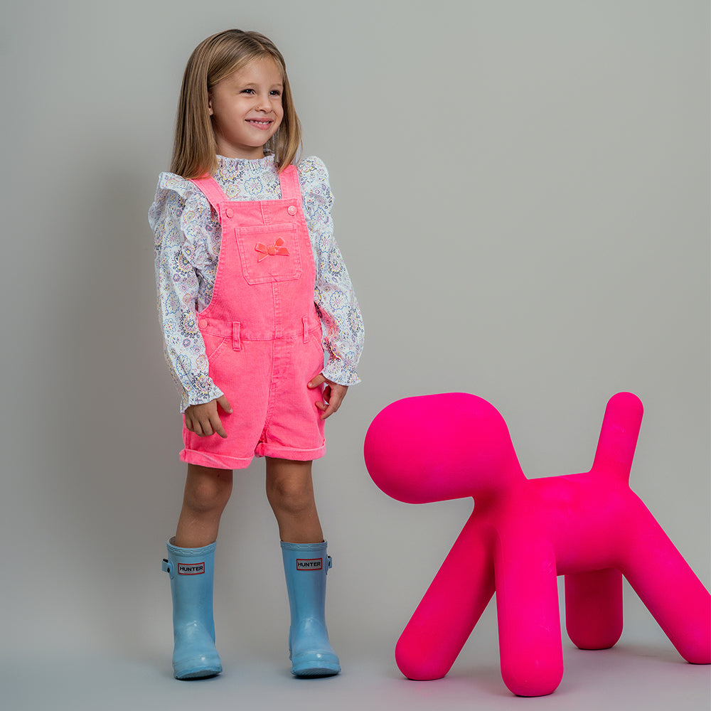 Braga Short Rosada de Corduroy para Bebé Niña