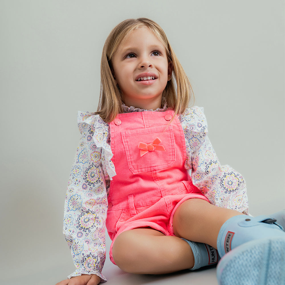 Braga Short Rosada de Corduroy para Bebé Niña
