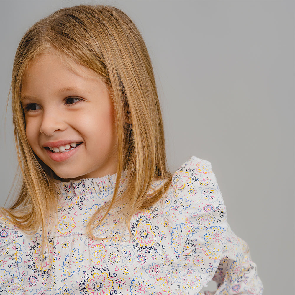 Blusa Manga Larga con Estampado Multicolor para Bebé Niña