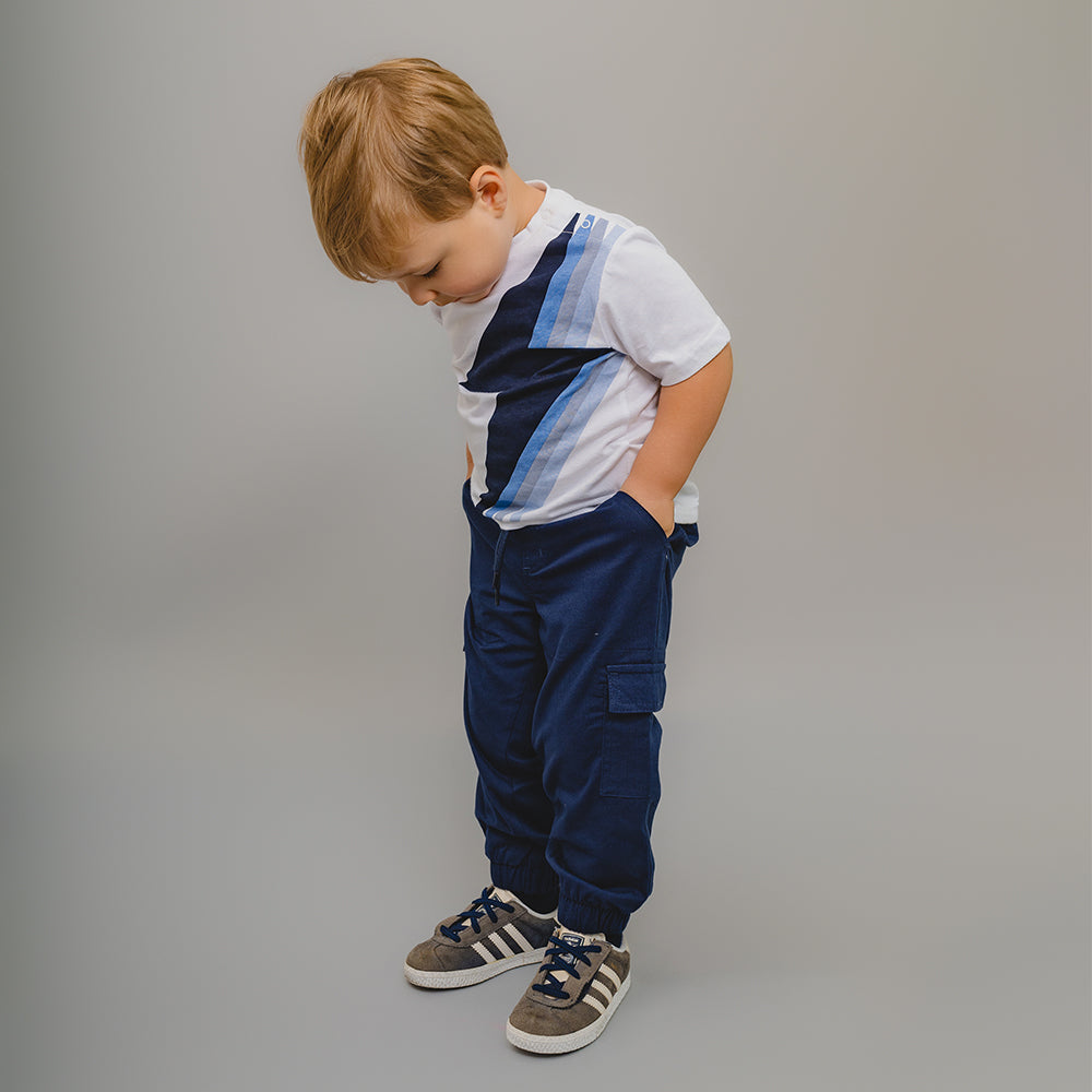 Pantalón Azul Oscuro Cargo para Bebé Niño