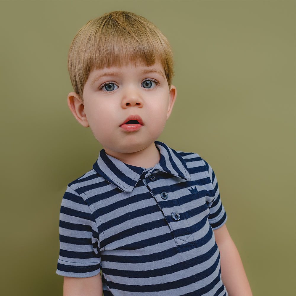 Short Azul con elástico y Cordones para Bebé Niño