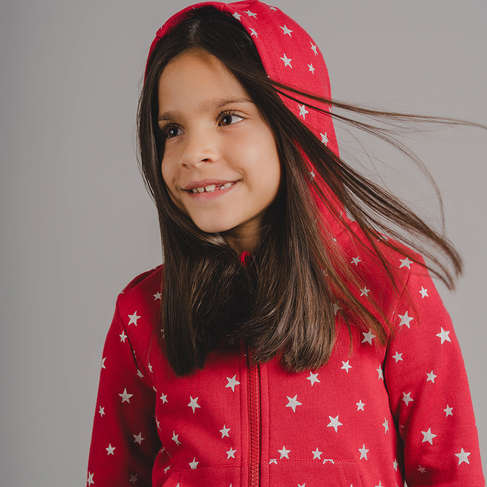 Suéter Rojo Con Estrellas Para Niña