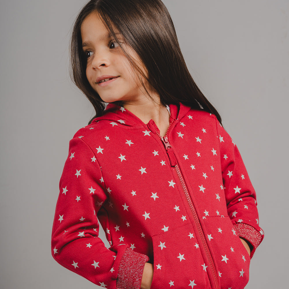 Suéter Rojo Con Estrellas Para Niña