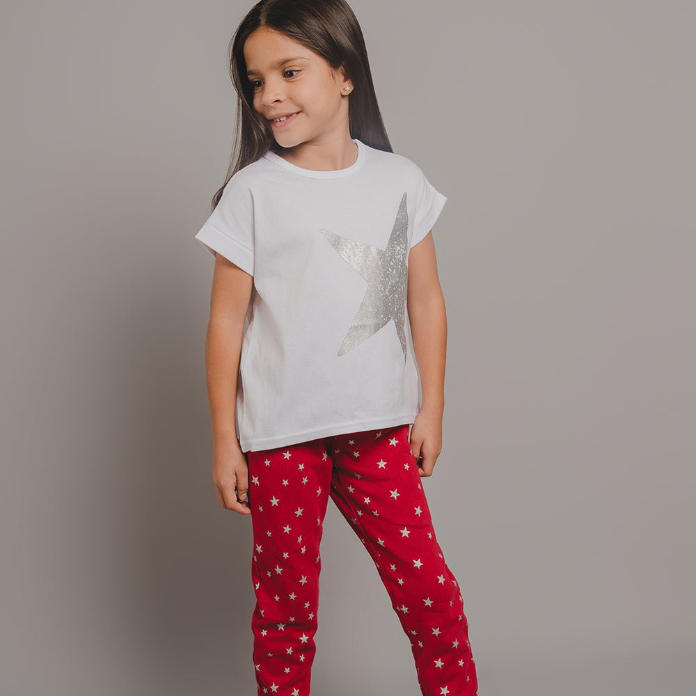 Mono Rojo Con Estrellas Para Niña