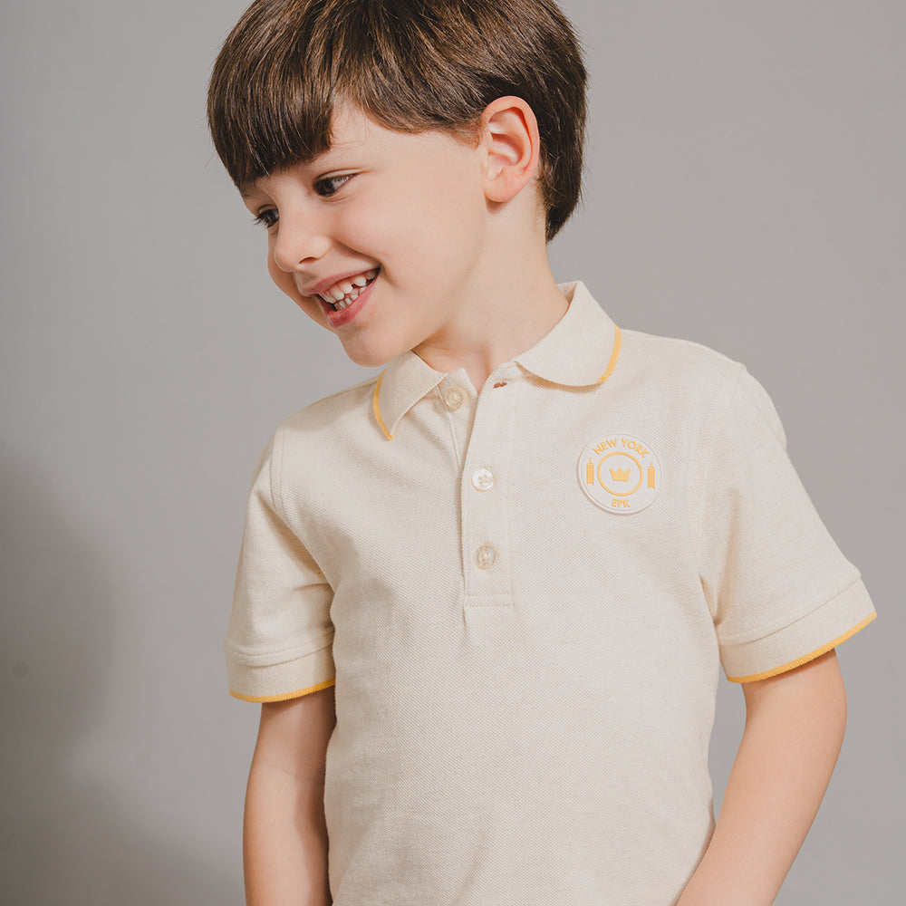 Short de Rayas Blancas y Amarillas para Niño