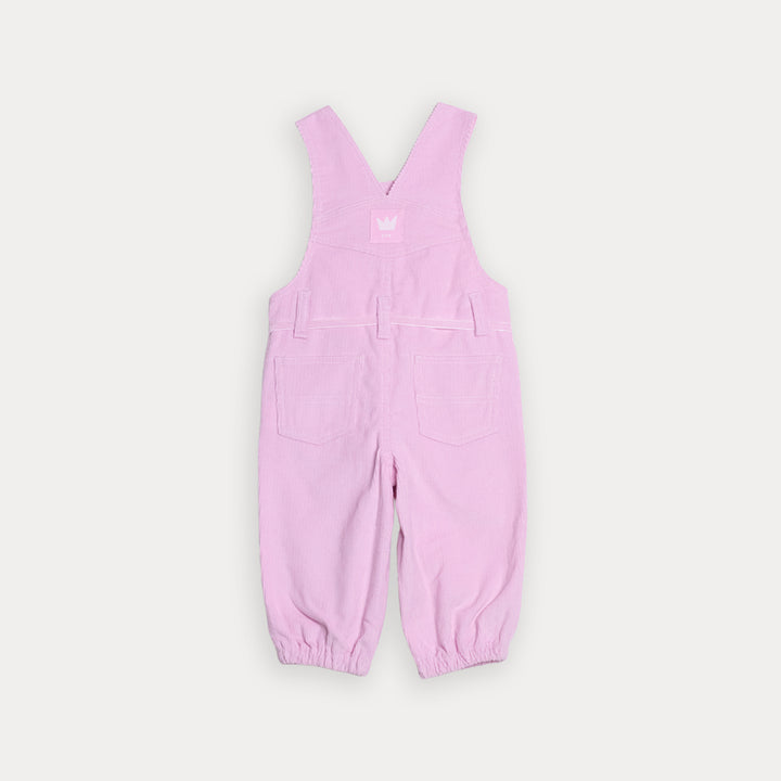 Braga De Corduroy Rosada Con Cinturón Para Bebe Niña