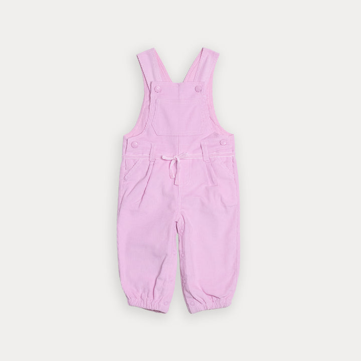 Braga De Corduroy Rosada Con Cinturón Para Bebe Niña