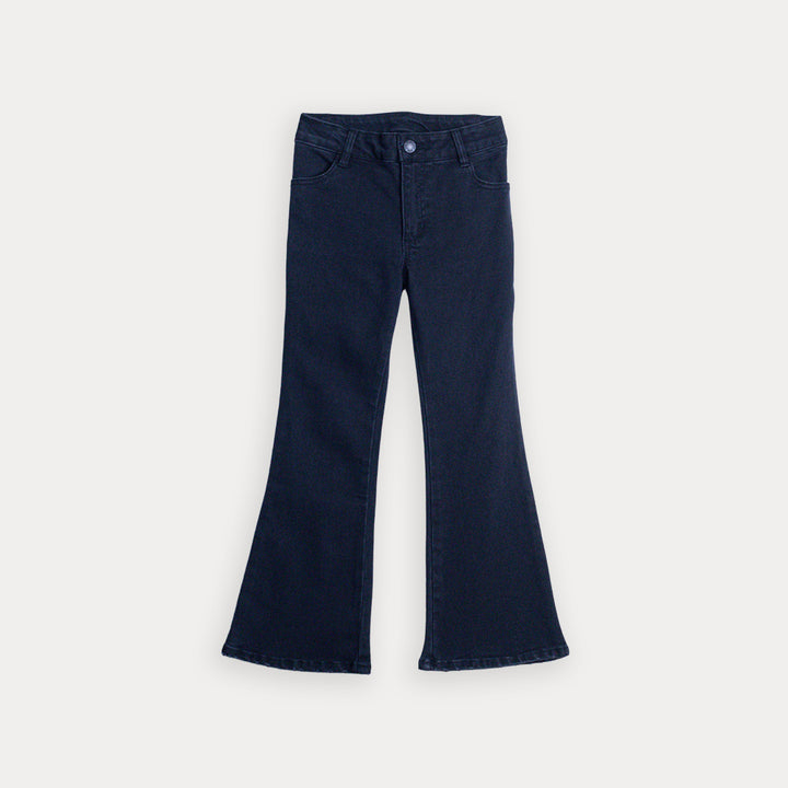 Jean Negro Bota Ancha Para Niña