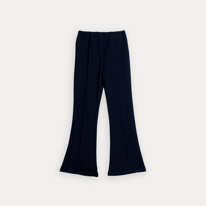 Legging De Algodón Negro Bota Ancha Para Niña