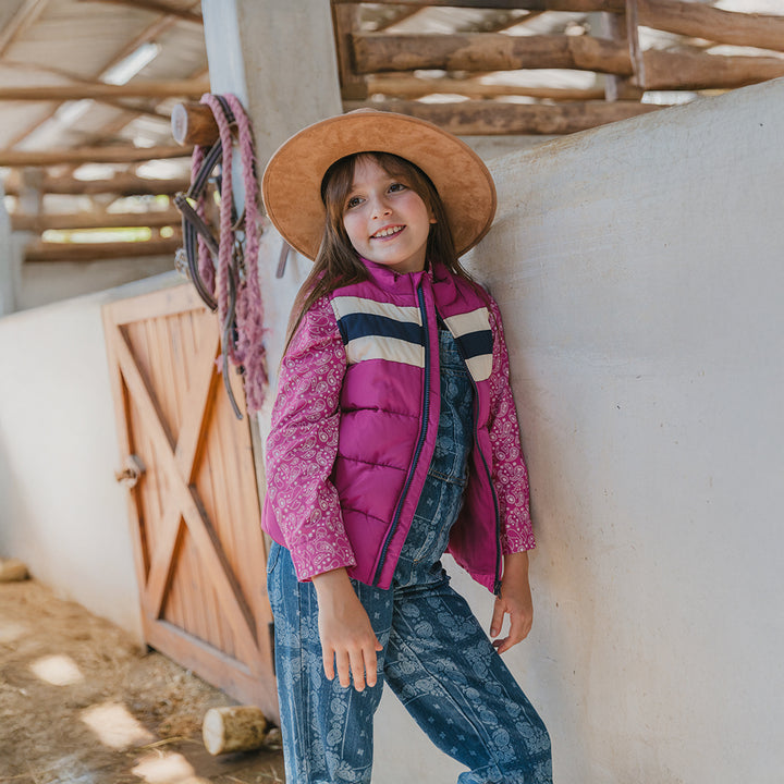 Braga De Jean Azul Oscuro Con Estampado De Bandana Para Niña