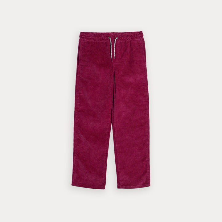 Pantalón De Corduroy Rojo Con Cordones para Niño