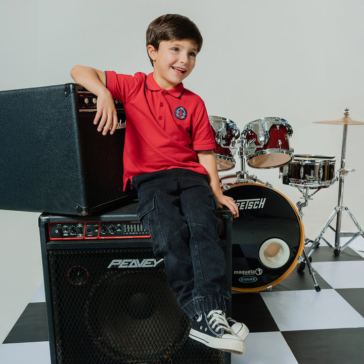 Pantalón Cargo De Twill Negro Con Elástico En La Cintura Para Niño