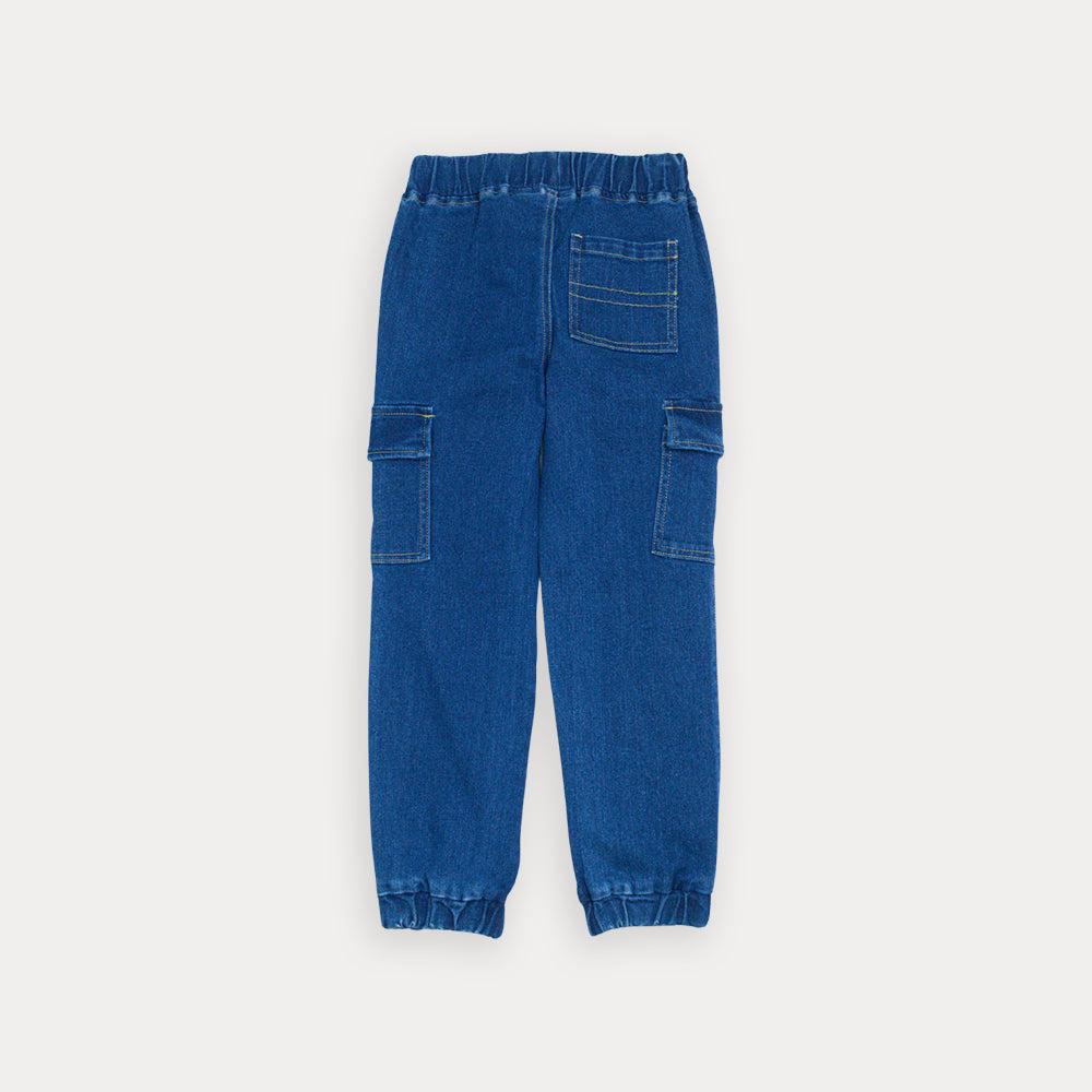 Jean Cargo Con Elástico En La Cintura Para Niño