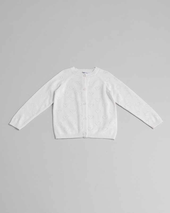 Cárdigan blanco de algodón