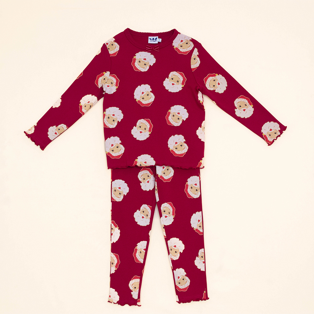Pijama Navideña De Santa Claus Para Niña